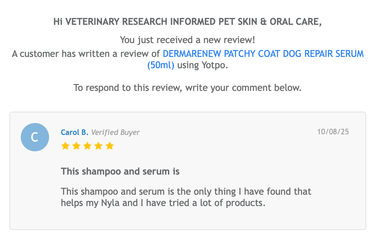 DERMARENEW PATCHY COAT DOG REPAIR SERUM (50ml) - FurBabies™ Botanicals
