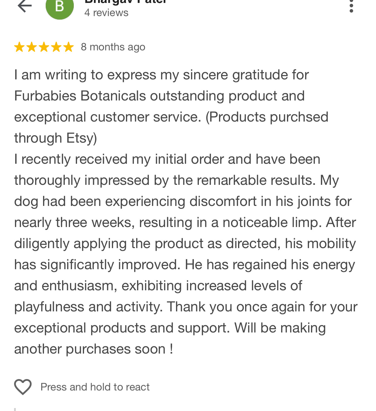 DOG & CAT JOINT & MUSCLE RELIEF RUB (50 ml) - FurBabies™ Botanicals