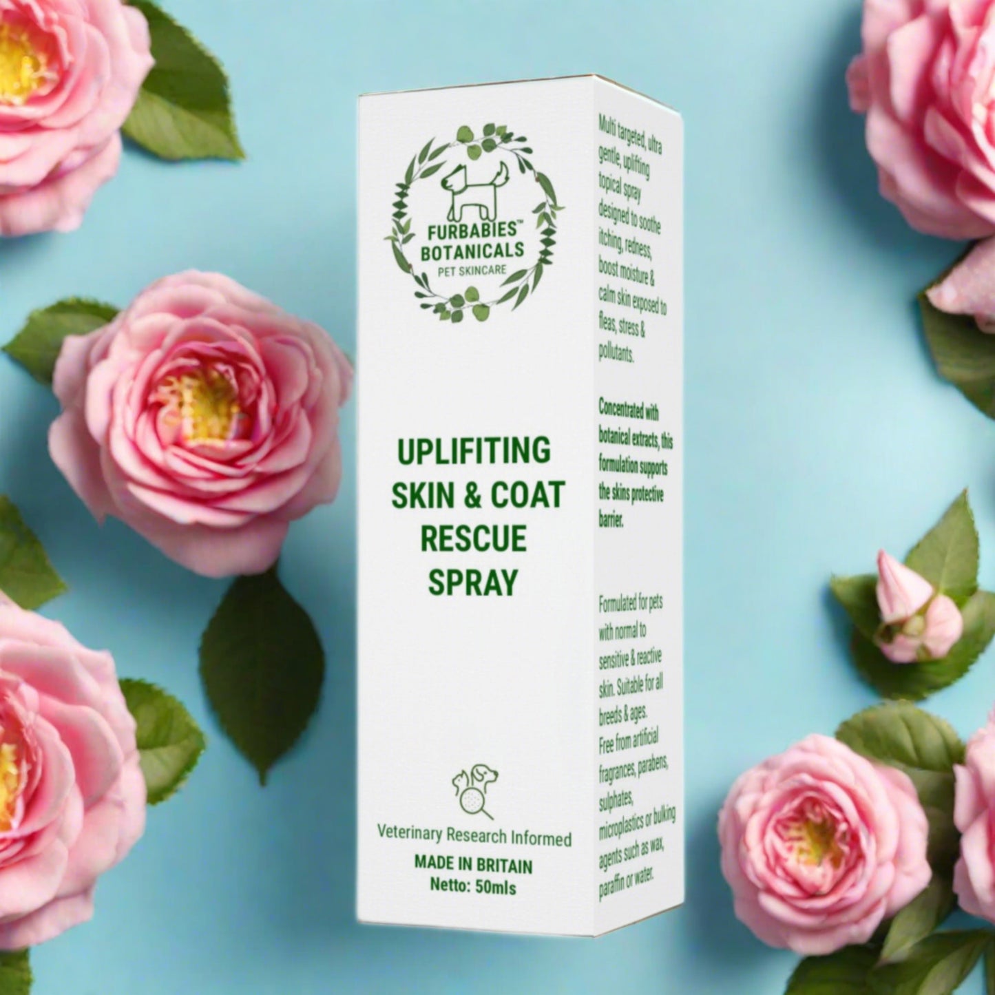 Uplifting Rose Skin & Coat Rescue Spray - FURBABIES™ BOTANICALS