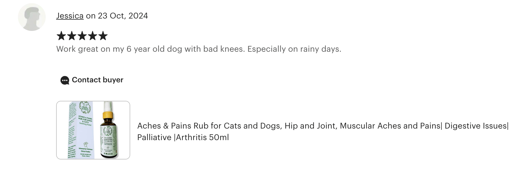 FAST - ACTING PAIN RELIEF RUB FOR DOGS WITH ARTHRITIS & HIP PAIN (50 ml) - FurBabies™ Botanicals